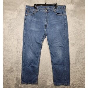 Levi's 505 Regular Fit Jeans Mens Size‎ 42x30 Blue Denim Straight